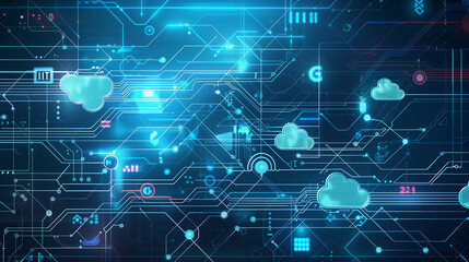 Obraz premium Futuristick technology background