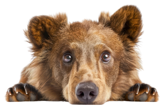 PNG Adorable bear-dog hybrid portrait