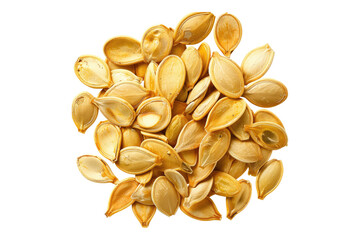 Pumpkin seeds isolated on transparent background