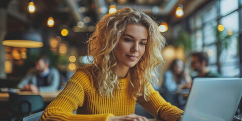 Close up view of business people typing on computer laptop while working with her team