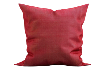 Red pillow isolated on transparent background
