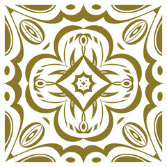 bronze floral design elements. Seamless patterns, seamless borders, circle frame. Beautiful for any plain and chic elegance designs and wallpaper