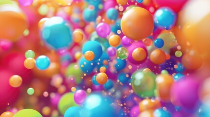 Colorful Balloons Floating