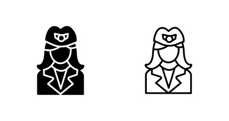 Flight Attendant Vector Icon