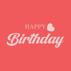 Happy Birthday typography design vector. Beautiful greeting card scratched calligraphy white text word. Handwritten modern brush lettering colourfull background isolated vector