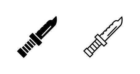 Obraz premium Army Knife Vector Icon