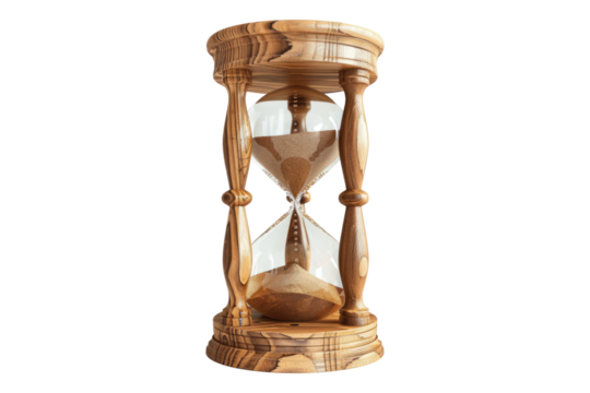 Sand glass isolated on transparent background