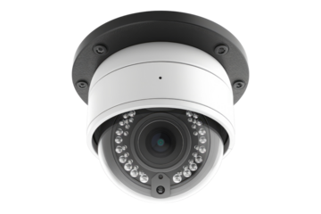 Security camera isolated on transparent background