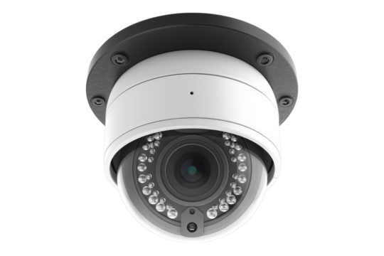 Security camera isolated on transparent background