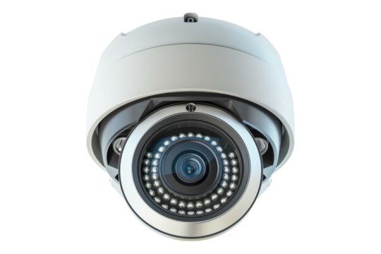 Security camera isolated on transparent background