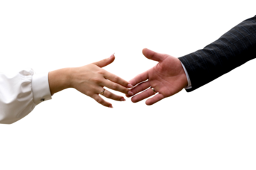  Couple holding each other's hands isolated 