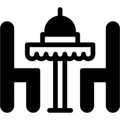 Vector Icon Romantic Dinner, Love, Proposal, Heart beating, Romantic And Lovely