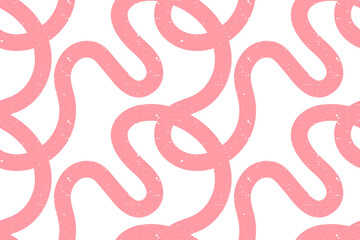 Hand drawn seamless pattern with cute squiggles with texture noise dirty dust. Vector illustration of bright colored doodle scribble.