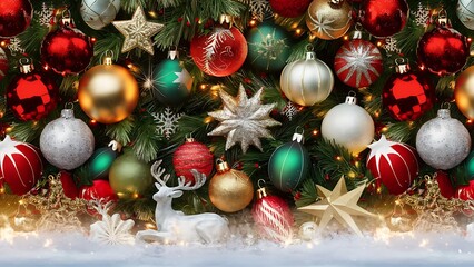 Beautiful Xmas pattern with ornaments