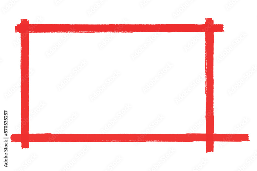 Poster red highlight frame rectangle vector illustration design element