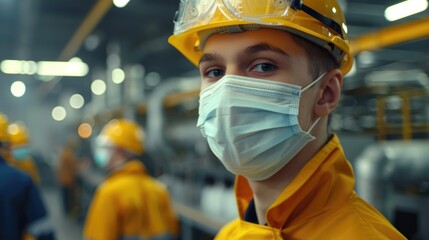 Worker in Protective Gear