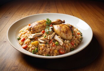 Fototapeta premium Classic Arroz con Pollo Delight
