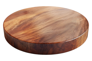 Wooden podium isolated on transparent background
