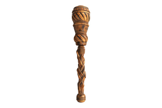 wooden torch isolated on transparent background