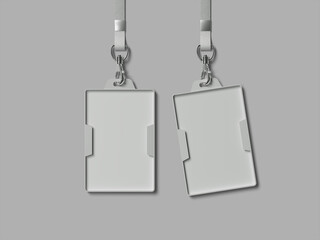 two ID badge mockup