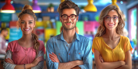 Young business people in office