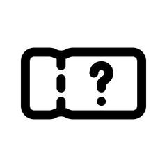 support ticket line icon