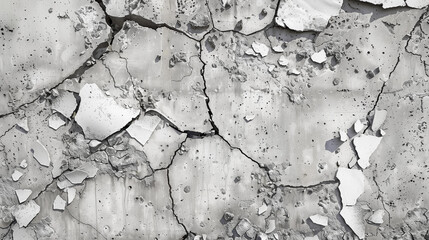 Zenithal view of a broken concrete flor piece