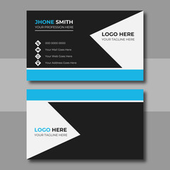 Fototapeta premium Double-sided creative unique business card vector design template. Business card for corporate business and personal use. Vector illustration design, Print ready,