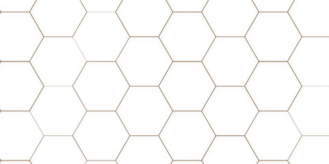 Seamless pattern hexagon grid cell, black and white honeycomb abstract. Flat vector illustrations isolated in background.