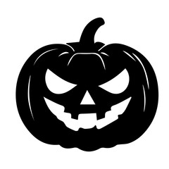 Halloween Jack O' Lantern Silhouette | Spooky Ghosts, Witch, Bat, Tree, Crow, Skull, Spider, Black Cat, Tree, Broom, Pumpkin, and Haunted House Spirits, Icon, Clipart, Decoration | Vector Illustration