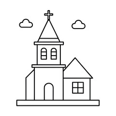 House outline for coloring book