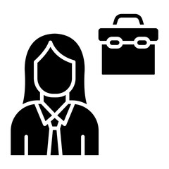 Employer Female vector icon. Can be used for Business Training iconset.