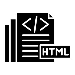 HTML vector icon. Can be used for No Code iconset.