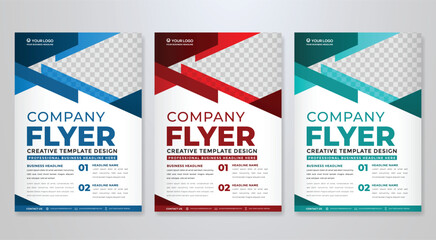 business flyer template with minimalist layout and modern style