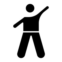 Stretching Arms vector icon. Can be used for Comfort iconset.