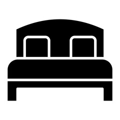Bed vector icon. Can be used for Comfort iconset.