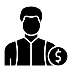 Investor vector icon. Can be used for Home Based Business iconset.