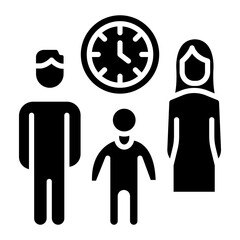 Family Time vector icon. Can be used for Home Based Business iconset.