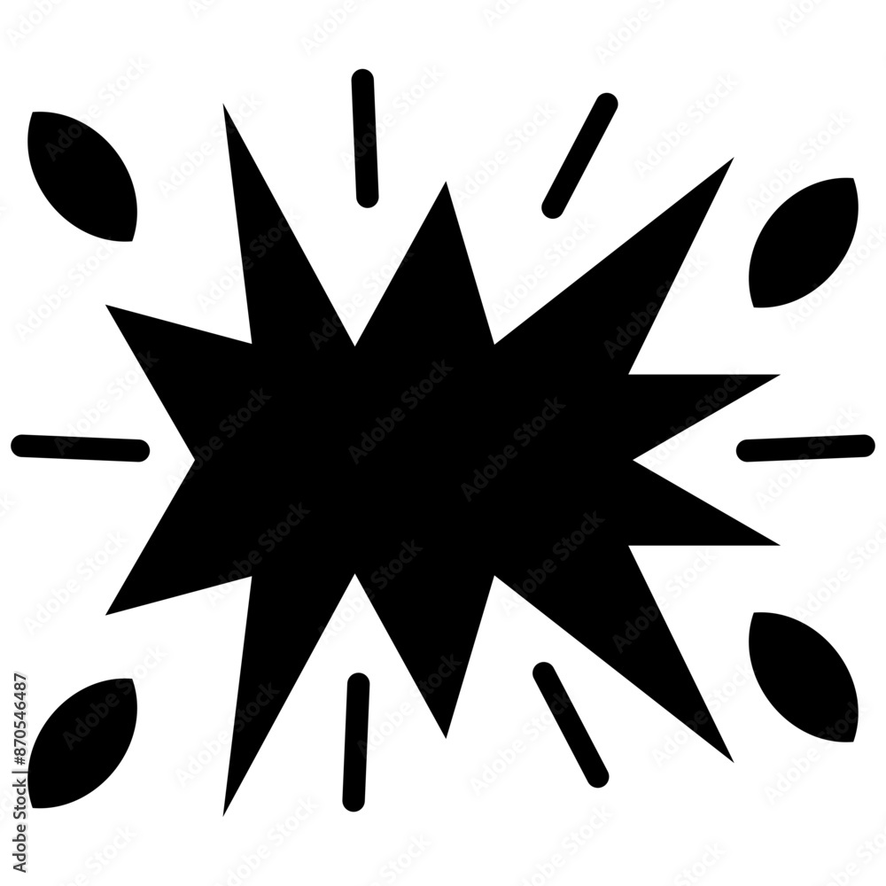 Poster Explosion vector icon. Can be used for Science Fiction iconset.