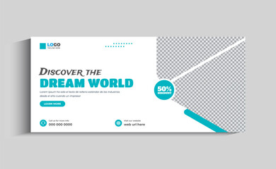 Tour and Travel Agency Social Media Facebook Cover Template Design