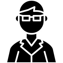 Scientist vector icon. Can be used for Science Fiction iconset.