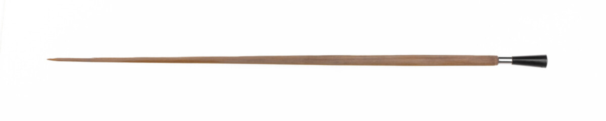 wooden conductor baton isolated on white background