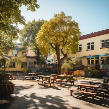 haus, bauwerk, architektur, strasse, zuhause, schule, schulhof, pausenhof, innenhof, hof, stadt, garden, anreisen, himmel, baum, pueblo, fremdenverkehr, road, europa, handfl&auml;che, alt, california, gast