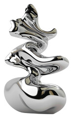 PNG  Abstract metallic sculpture, modern art