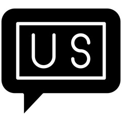 Message Us vector icon. Can be used for Contact Us iconset.