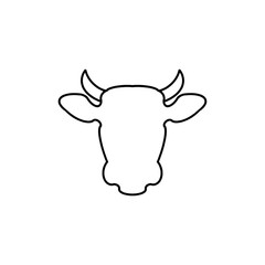 Cow Flat Icon Isolated On White Background, eps vector illustration 