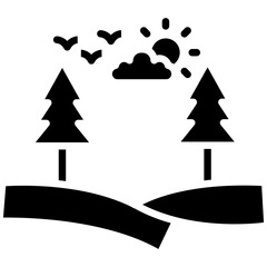 Forest vector icon. Can be used for Earth Day iconset.