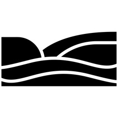 Sand Ripples vector icon. Can be used for Coastline iconset.