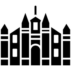 Milan Cathedral vector icon. Can be used for Italy iconset.