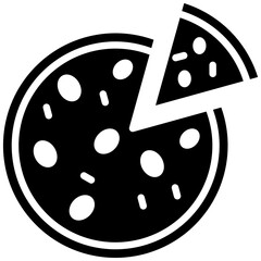 Pizza vector icon. Can be used for Italy iconset.